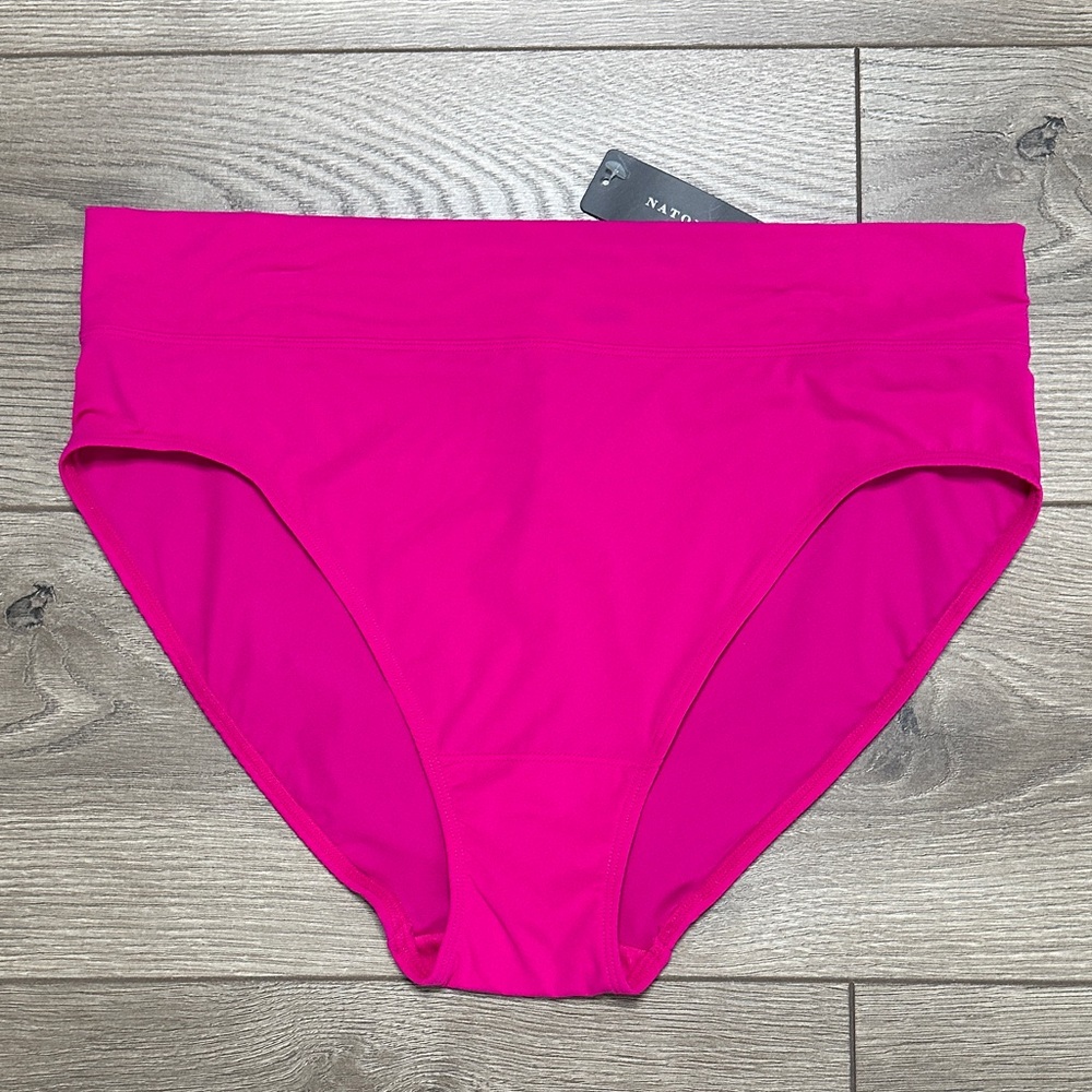 Natori Bliss Flex High Waist Brief Panty Bright Berry Pink‎ Size XL